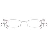 ♡ cutesy white glasses with ribbon