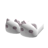 cutesy white kitty slippers