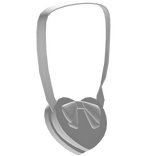 ୨୧ cutesy white side heart bow purse