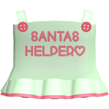 ♡ cutsie green santa helper dress w red
