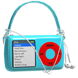 Cyan & Red MP3 Shoulder Bag