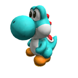 Cyan Cute Baby Yoshi Friend