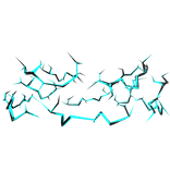 Cyan Glitched Lightning Aura Top