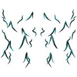 Cyan Glitched Spiky Aura Bottom