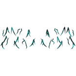 Cyan Glitched Spiky Aura Top