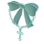 Cyan Goth Ribbon for Korblox