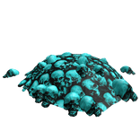 Cyan Skull Pile