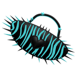 Cyan Spiked Purse w/ Stars Hand Bag