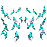 Cyan Spiky Aura Bottom