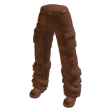 Cyber Sigil Cargo Jeans w/ Platform Boots - Brown