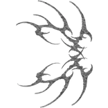 Cyber Sigil Right Shoulder (Gray/White)