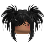 Cyber Y2K Pigtails w/ Makeup (Black)