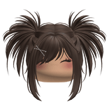 Cyber Y2K Pigtails w/ Makeup (Brown)