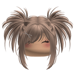 Cyber Y2K Pigtails w/ Makeup (Milktea)