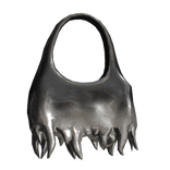 Designer Cyber Trendy Goth Bag Black Silver