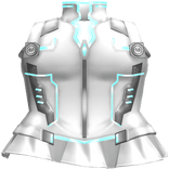 ♡ cyberpunk emissive lucy blue n white dress