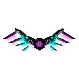 Cyberpunk Glowing Neon Wings (Y2K / Sci-Fi / Techw