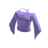 Purple Flared cropped top