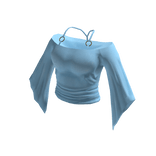 Light blue flated crop top 