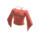 Red Flared Offshoulder top