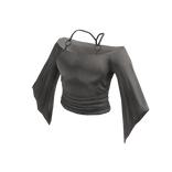 Gray off shoulder flared top