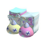 Colorful Kawaii Decora Dinosaur Shoes in Blue