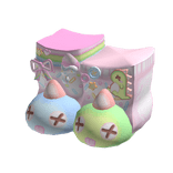 Colorful Kawaii Decora Dinosaur Shoes in Pink