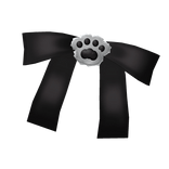 ♡ ⋮ dainty paw bow in black