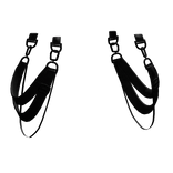Dark Black Elite Suspender Waist Straps