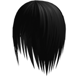 Dark Black Messy Unkept Emo Vkei Wispy Male Hair