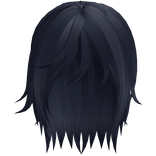 Dark Blue Emo Long Messy Vkei Boy Hair