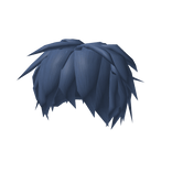 Dark Blue Light Messy Hair