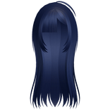 dark blue long vampire hair w/ hime bangs