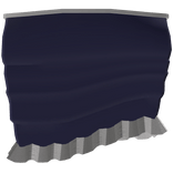 dark blue ruffle top