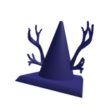 Dark Blue Traffic Cone w/ Dark Blue Antlers