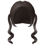 ♡ Dark Brown Cutesy Kawaii Curly Swirly Pigtails