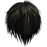 dark brown emo scene messy vkei hair