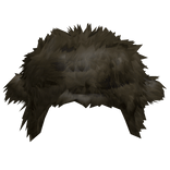 dark brown grunge fluffy chunky fur ushanka