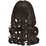 ♡ Dark Brown Long Summer Princess Curly Hair