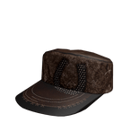 Dark brown western stamped cap
