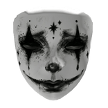 Dark Emo Jester Mask - Grungy Alt Clown