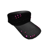 dark flat fishing cap with pink