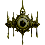 Dark Gold Angel Eye Crystal Goth Crown