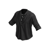 Dark Gray Henley Loose Button Up