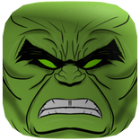 Dark Green Hulk Modern Comic Face