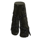 Dark Green Strapped Emo Pants