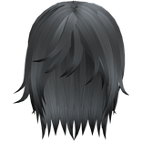 Dark Grey Emo Long Messy Vkei Boy Hair