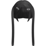 Dark Grey Long Pigtails W Hairclips & Bangs