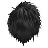 Dark Grey Punk Messy Short Hair 2.0