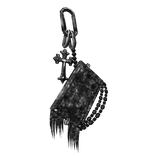 Dark Grunge Black Waist Wallet Keychain